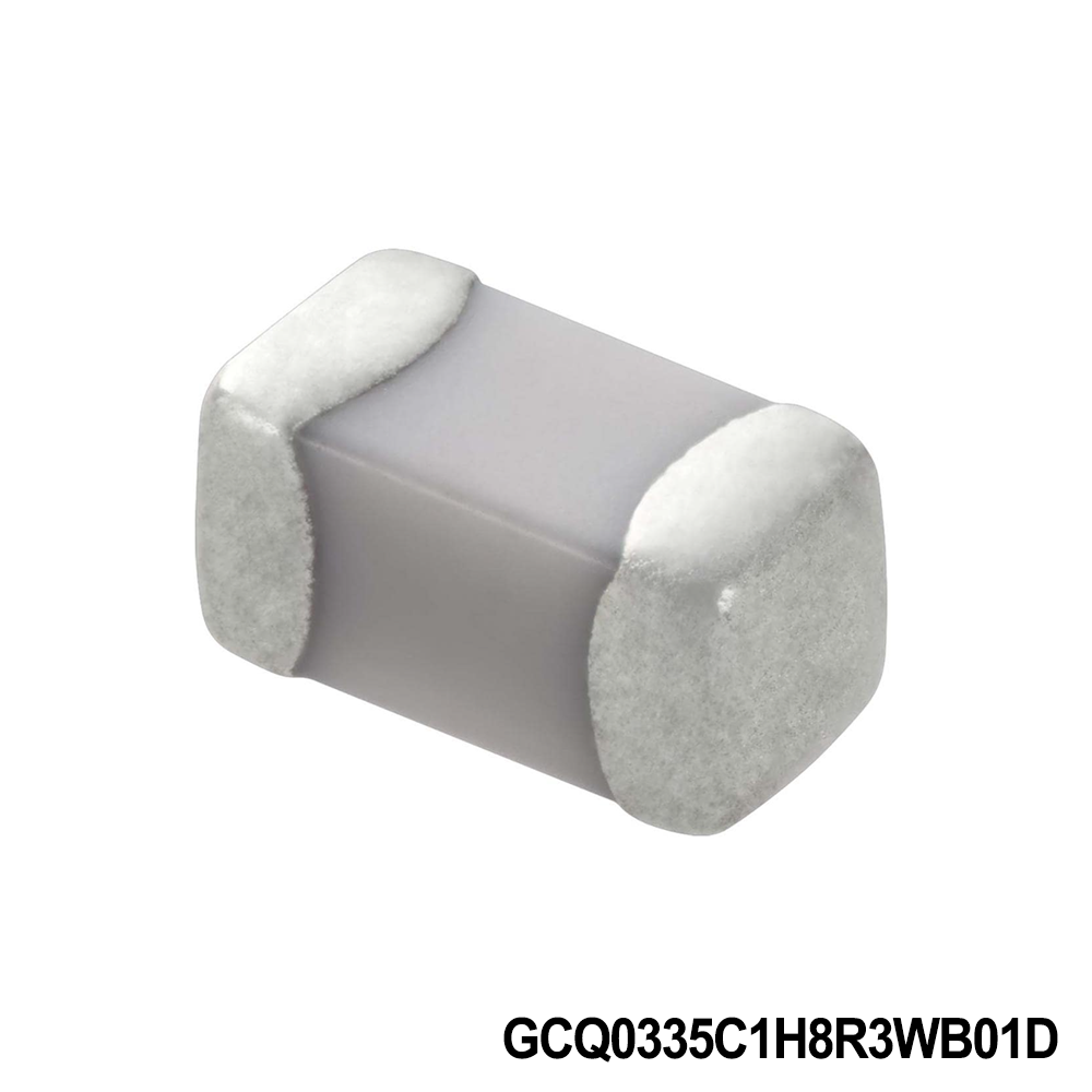 Murata Electronics GCQ0335C1H8R3WB01D Multilayer Ceramic Capacitors MLCC - SMD/SMT 0201 50VDC 8.3pF Tol 0.05pF C0G AEC-Q200