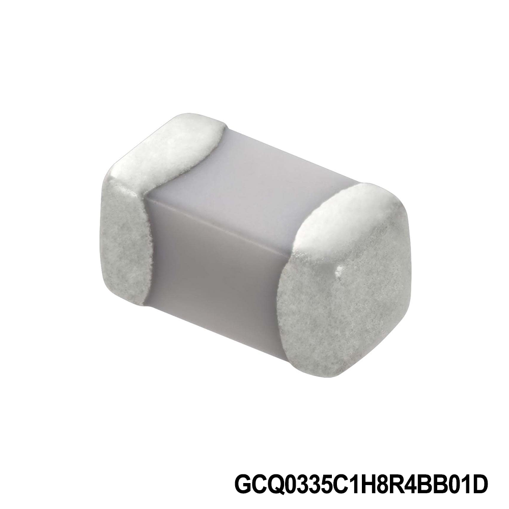 Murata Electronics GCQ0335C1H8R4BB01D Multilayer Ceramic Capacitors MLCC - SMD/SMT 0201 50VDC 8.4pF Tol 0.1pF C0G AEC-Q200