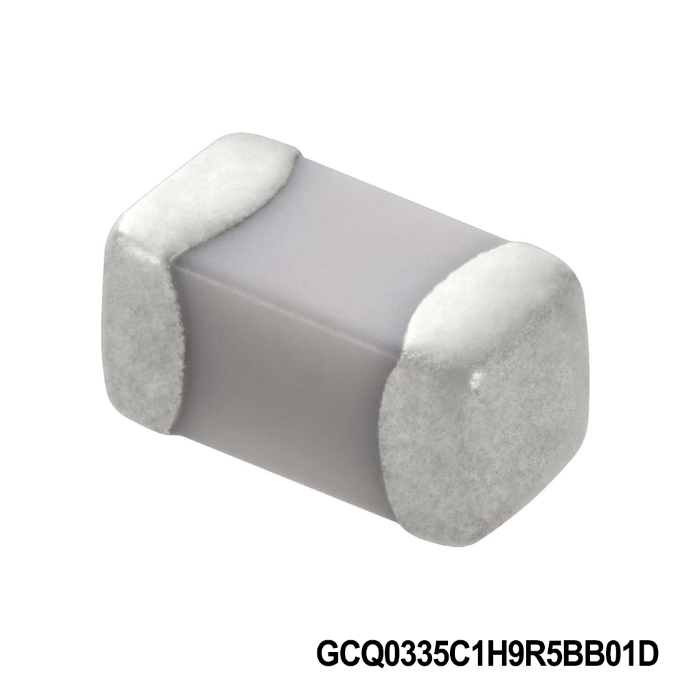 Murata Electronics GCQ0335C1H9R5BB01D Multilayer Ceramic Capacitors MLCC - SMD/SMT 0201 50VDC 9.5pF Tol 0.1pF C0G AEC-Q200