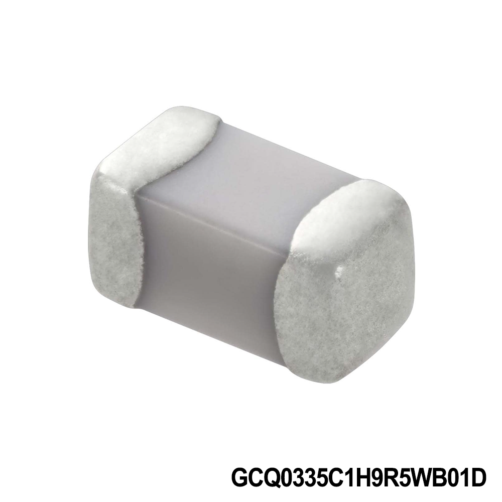 Murata Electronics GCQ0335C1H9R5WB01D Multilayer Ceramic Capacitors MLCC - SMD/SMT 0201 50VDC 9.5pF Tol 0.05pF C0G AEC-Q200