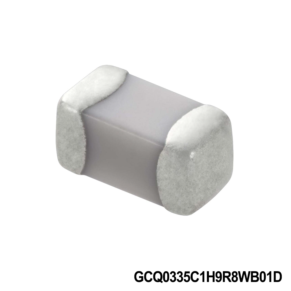 Murata Electronics GCQ0335C1H9R8WB01D Multilayer Ceramic Capacitors MLCC - SMD/SMT 0201 50VDC 9.8pF Tol 0.05pF C0G AEC-Q200