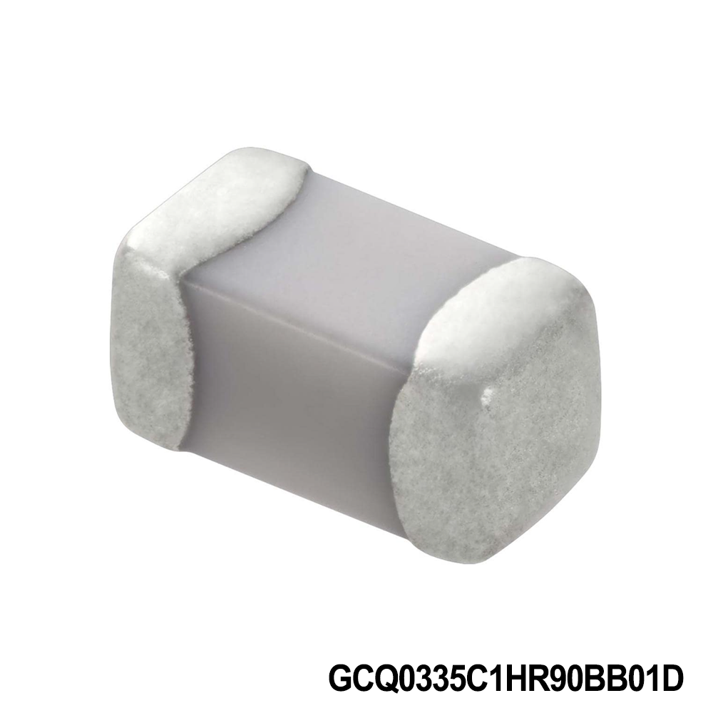 Murata Electronics  GCQ0335C1HR90BB01D Multilayer Ceramic Capacitors MLCC - SMD/SMT 0201 50VDC 0.9pF Tol 0.1pF C0G AEC-Q200