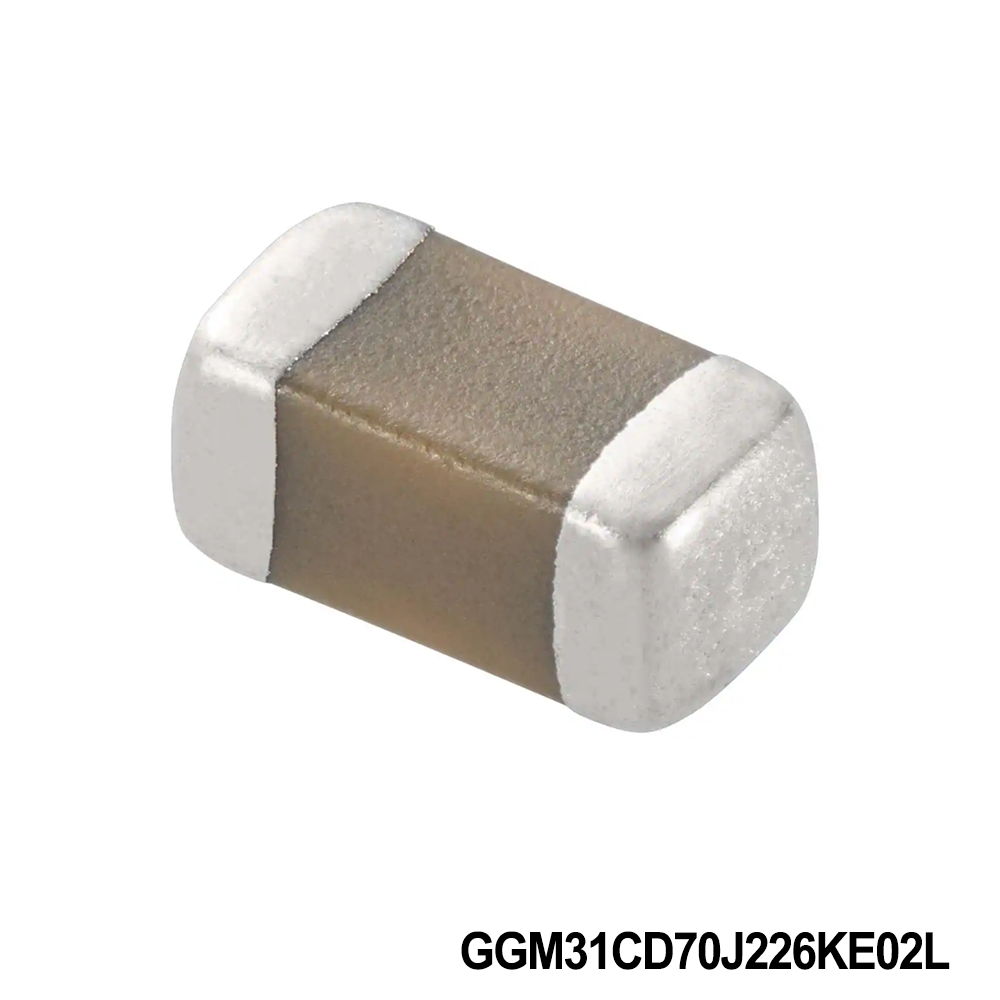 Murata Electronics GGM31CD70J226KE02L Multilayer Ceramic Capacitors MLCC - SMD/SMT 1206 6.3VDC 22uF 10% X7T AEC-Q200