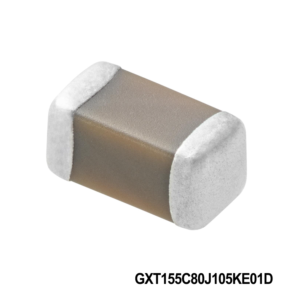 Murata Electronics GXT155C80J105KE01D Multilayer Ceramic Capacitors MLCC - SMD/SMT 0402 6.3VDC 1uF 10% X6S AEC-Q200
