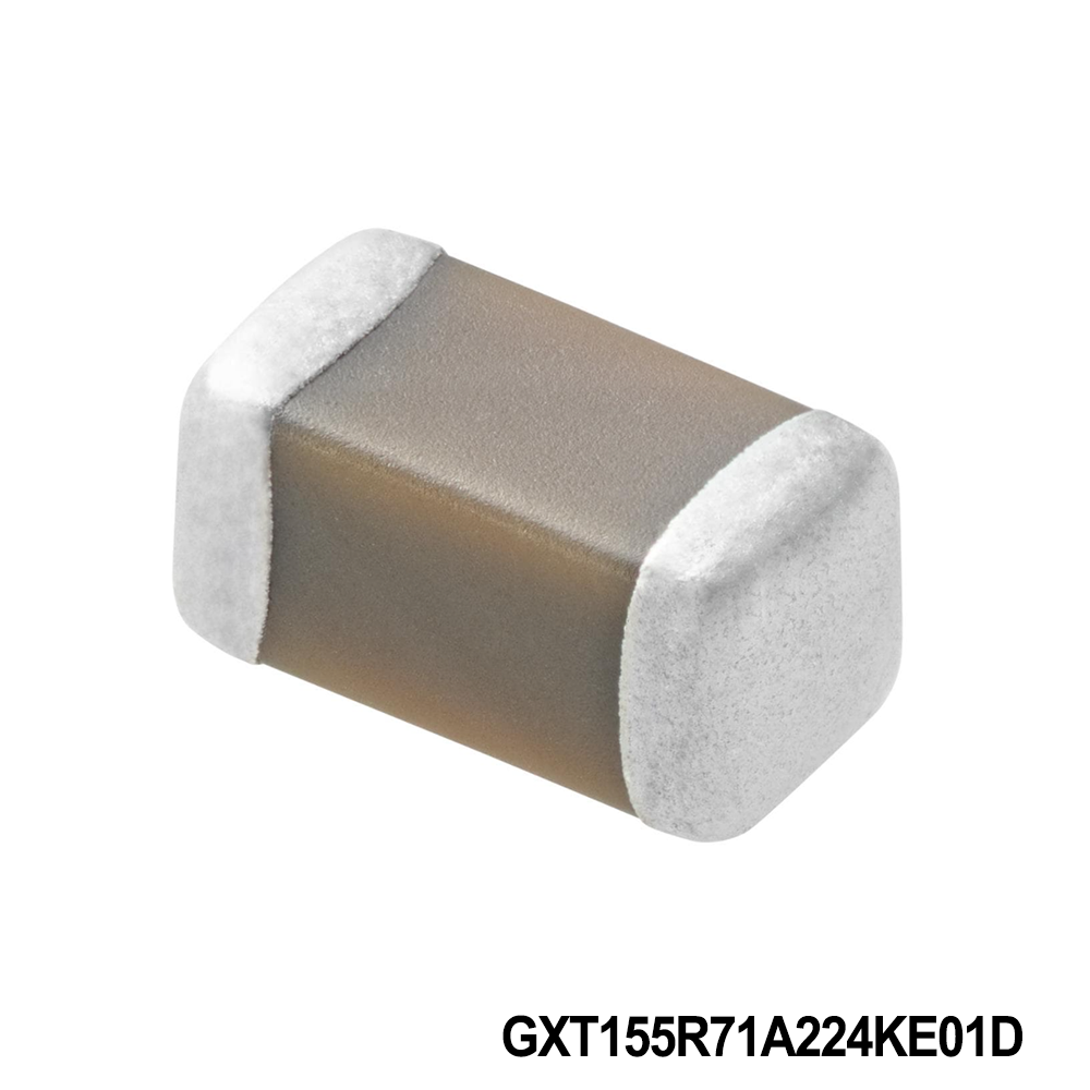 Murata Electronics GXT155R71A224KE01D Multilayer Ceramic Capacitors MLCC - SMD/SMT 0402 10VDC 0.22uF 10% X7R AEC-Q200