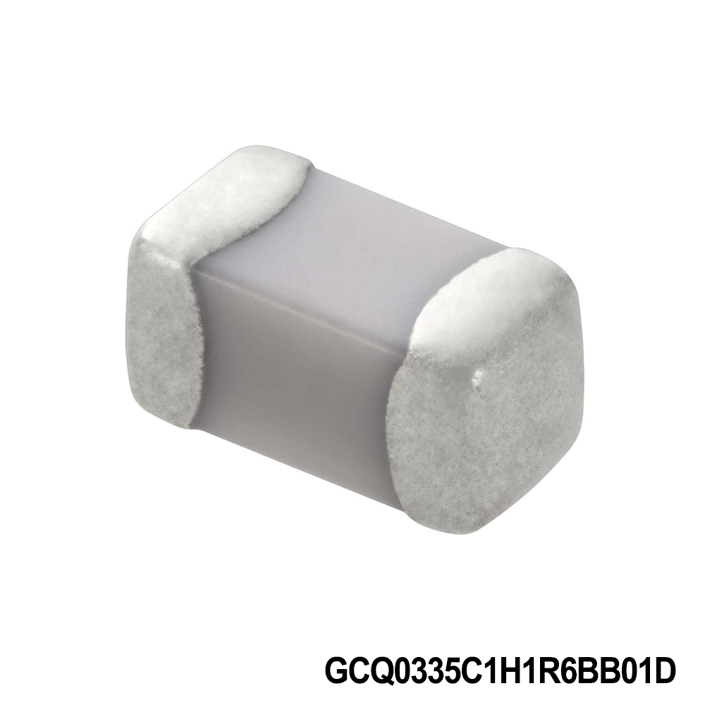 Murata Electronics GCQ0335C1H1R6BB01D Multilayer Ceramic Capacitors MLCC - SMD/SMT 0201 50VDC 1.6pF Tol 0.1pF C0G AEC-Q200