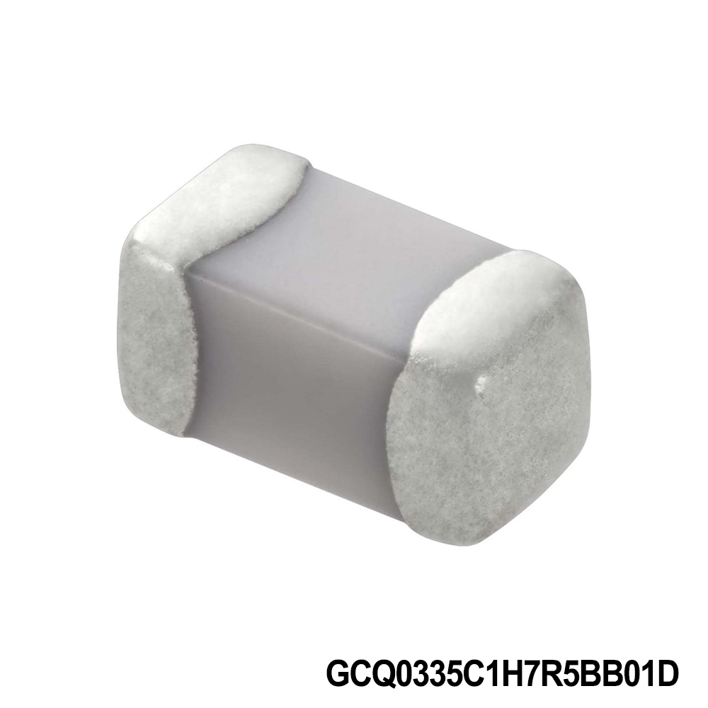 Murata Electronics GCQ0335C1H7R5BB01D Multilayer Ceramic Capacitors MLCC - SMD/SMT 0201 50VDC 7.5pF Tol 0.1pF C0G AEC-Q200