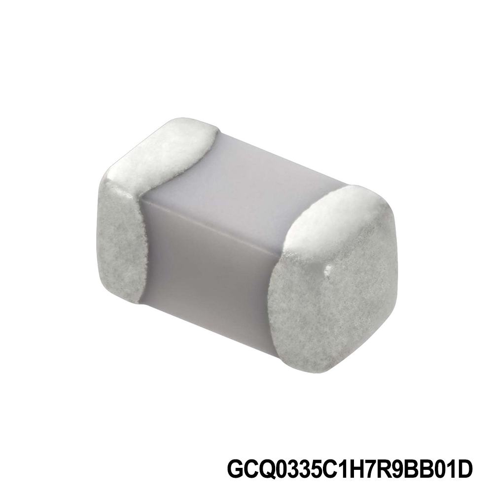Murata Electronics GCQ0335C1H7R9BB01D Multilayer Ceramic Capacitors MLCC - SMD/SMT 0201 50VDC 7.9pF Tol 0.1pF C0G AEC-Q200