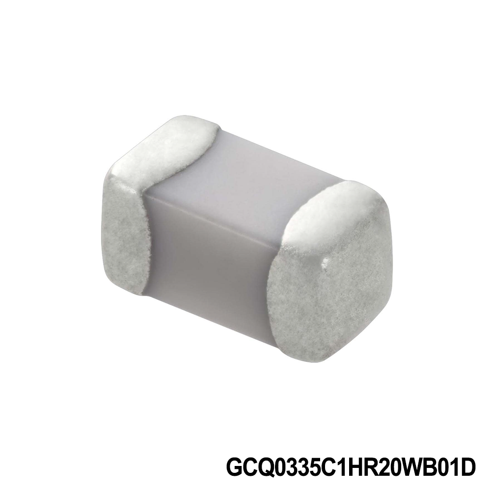 Murata Electronics GCQ0335C1HR20WB01D Multilayer Ceramic Capacitors MLCC - SMD/SMT 0201 50VDC 0.2pF Tol 0.05pF C0G AEC-Q200