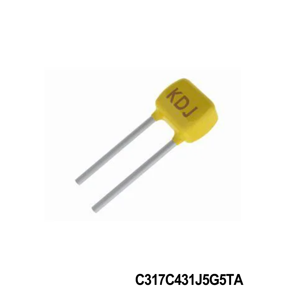 KEMET C317C431J5G5TA Multilayer Ceramic Capacitors MLCC - Leaded 50V 430pF C0G 5% LS=5.08mm