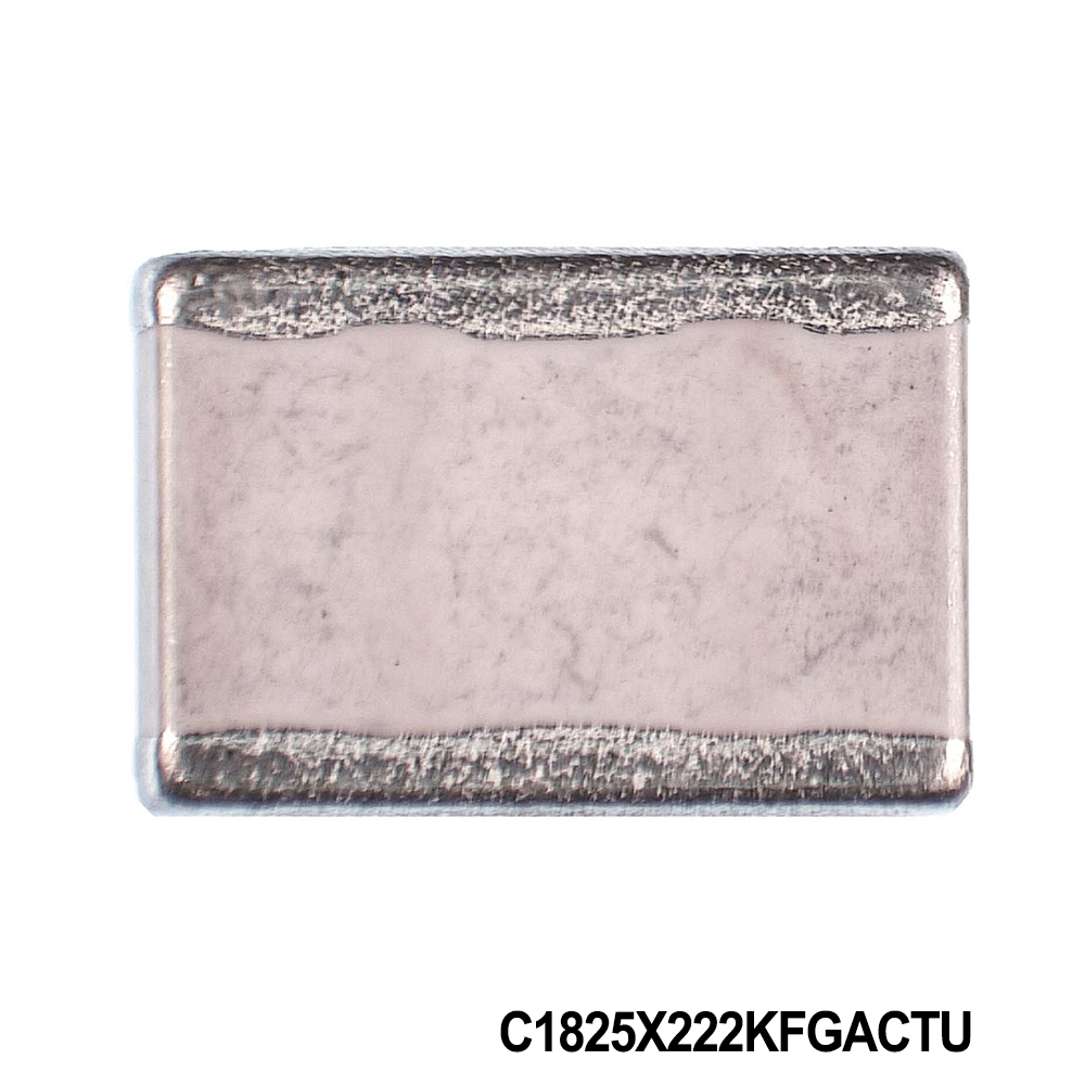 KEMET C1825X222KFGACTU Multilayer Ceramic Capacitors MLCC - SMD/SMT 1500V 2200pF C0G 10% 1825 Flex Term