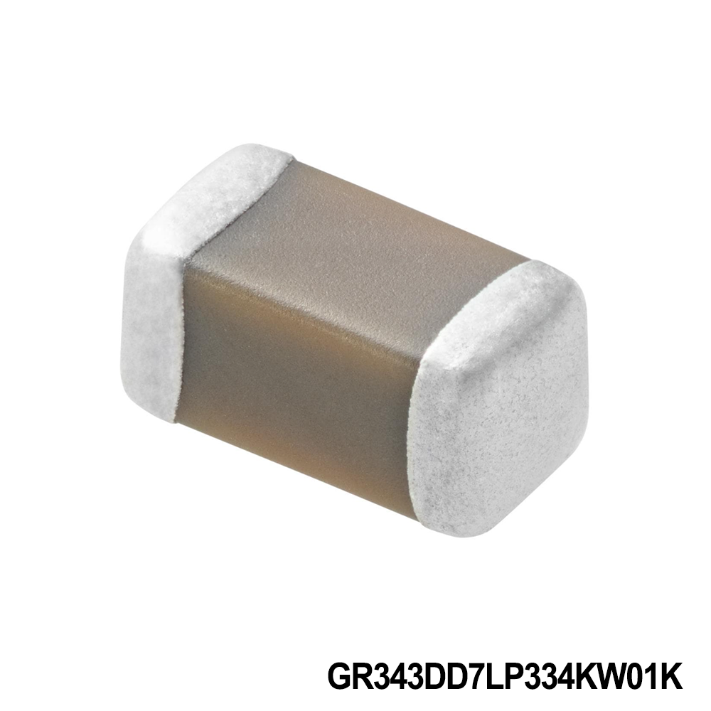 Murata Electronics GR343DD7LP334KW01K Multilayer Ceramic Capacitors MLCC - SMD/SMT 0.33 uF 450 VDC 10% 1812 X7T