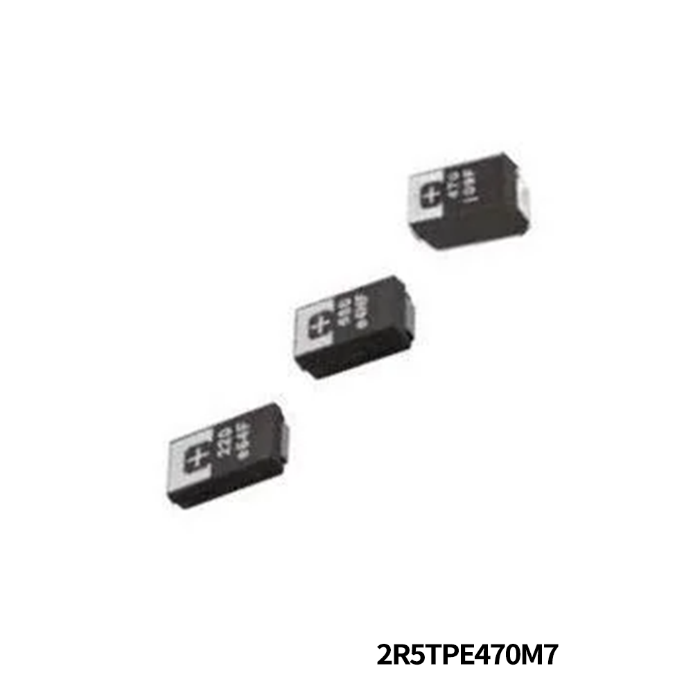 Panasonic Industry 2R5TPE470M7 Tantalum Capacitors - Polymer 2.5volts 470uF ESR 7mohm