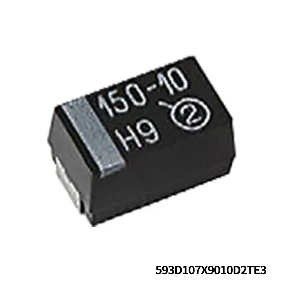 Vishay / Sprague 593D107X9010D2TE3 Tantalum Capacitors - Solid SMD 100uF 10volts 10% D case Molded
