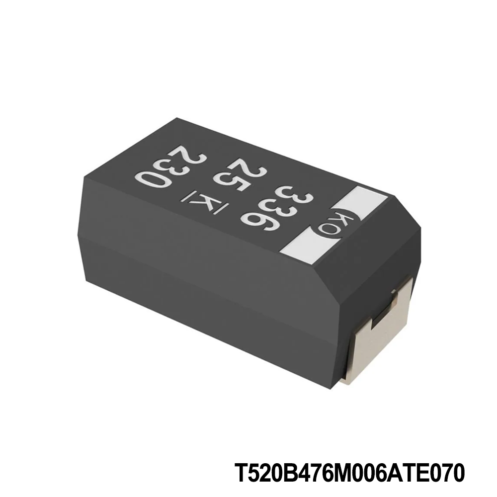 KEMET T520B476M006ATE070 Tantalum Capacitors - Polymer 6.3V 47uF 1311 20% ESR=7mOhms