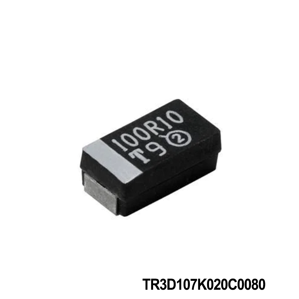 Vishay / Sprague TR3D107K020C0080 Tantalum Capacitors - Solid SMD 100uF 20volts 10% D cs ESR .08 Molded