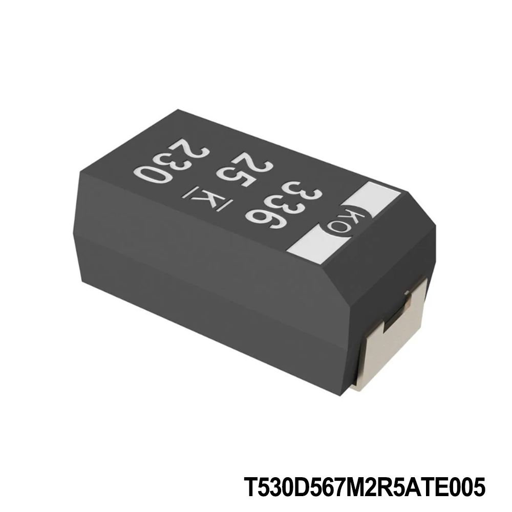 KEMET T530D567M2R5ATE005 Tantalum Capacitors - Polymer 2.5V 560uF 2917 20% ESR=5mOhms