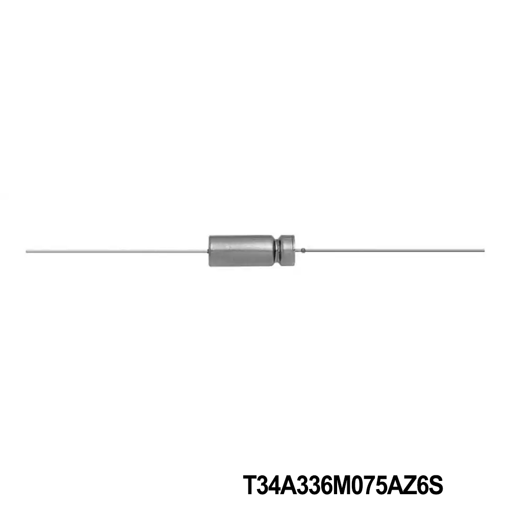 Vishay / Sprague T34A336M075AZ6S Tantalum Capacitors - Wet 33uF 20% 75V A Case