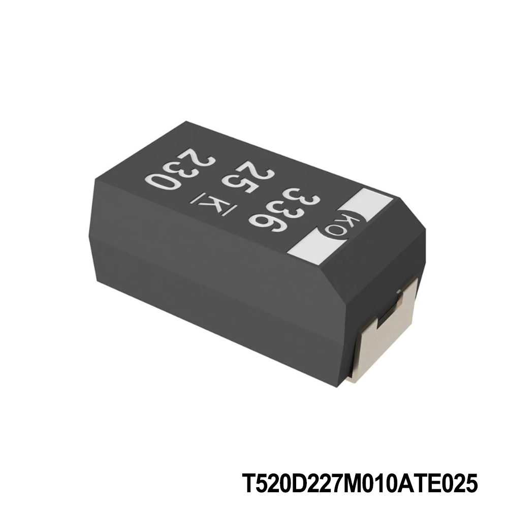 KEMET T520D227M010ATE025 Tantalum Capacitors - Polymer 10V 220uF 2917 20% ESR=25mOhms
