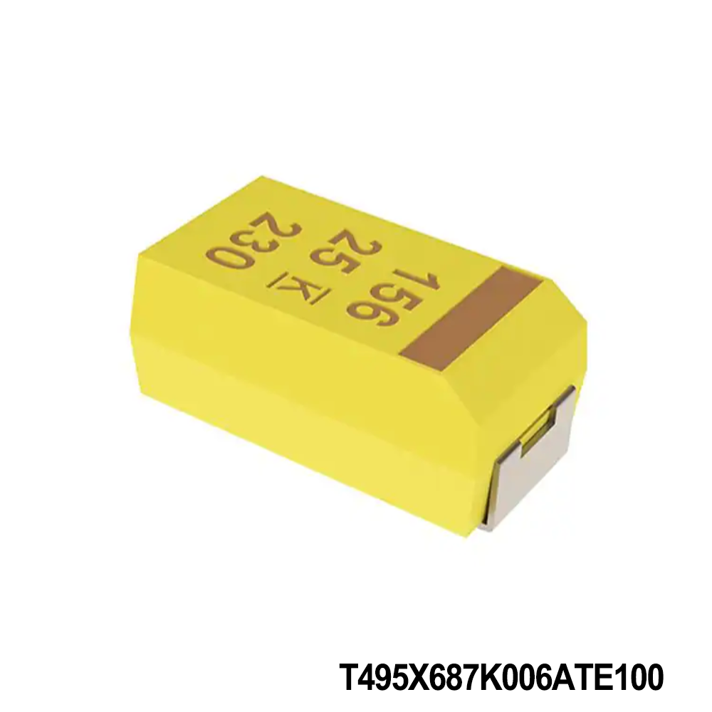 KEMET T495X687K006ATE100 Tantalum Capacitors - Solid SMD 6.3V 680uF 2917 10% ESR=100mOhms
