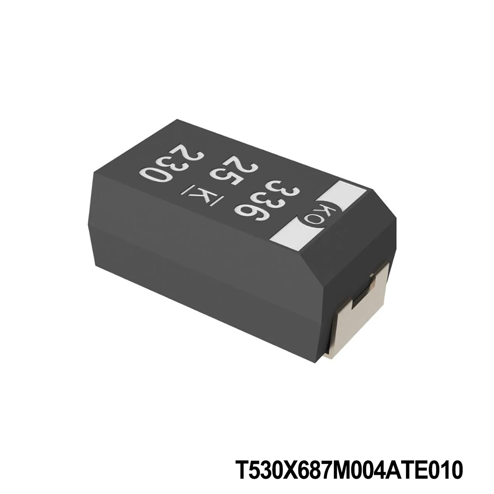 KEMET T530X687M004ATE010 Tantalum Capacitors - Polymer 4V 680uF 2917 20% ESR=10mOhms