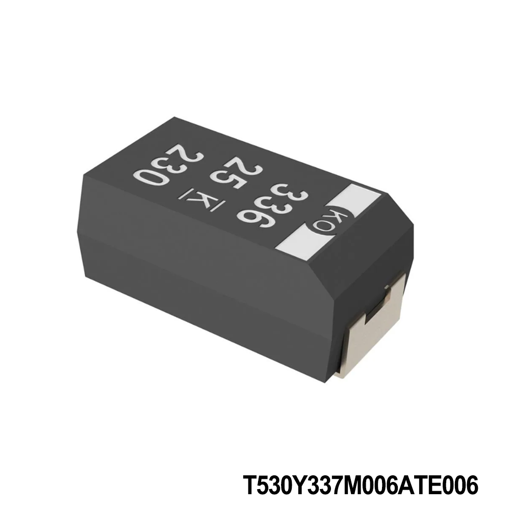 KEMET T530Y337M006ATE006 Tantalum Capacitors - Polymer 6.3 VDC 330uF 2917 20% ESR=6mOhm