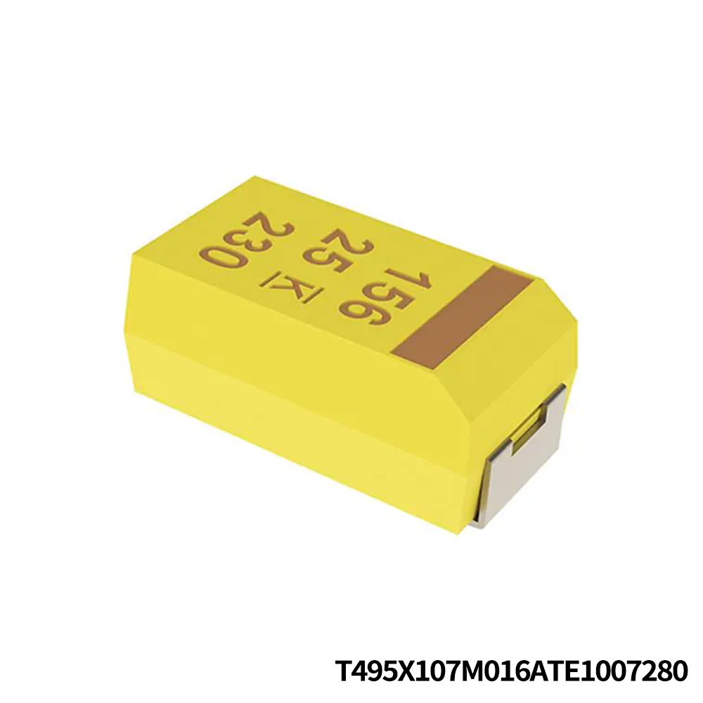 KEMET T495X107M016ATE1007280 Tantalum Capacitors - Solid SMD 16V 100uF 20% ESR=100mOhms