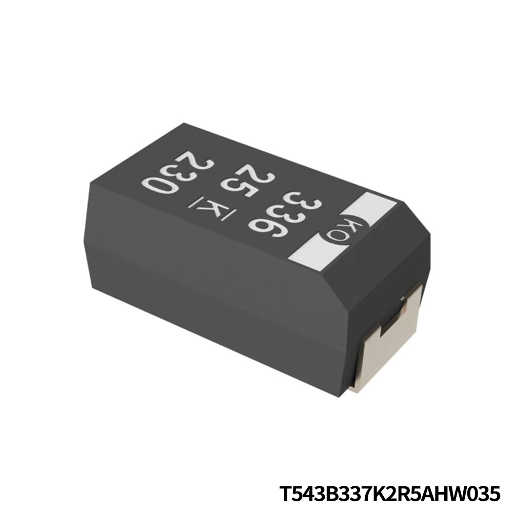 KEMET T543B337K2R5AHW035 Tantalum Capacitors - Polymer 2.5V 330uF 1311 10% ESR=35mOhms