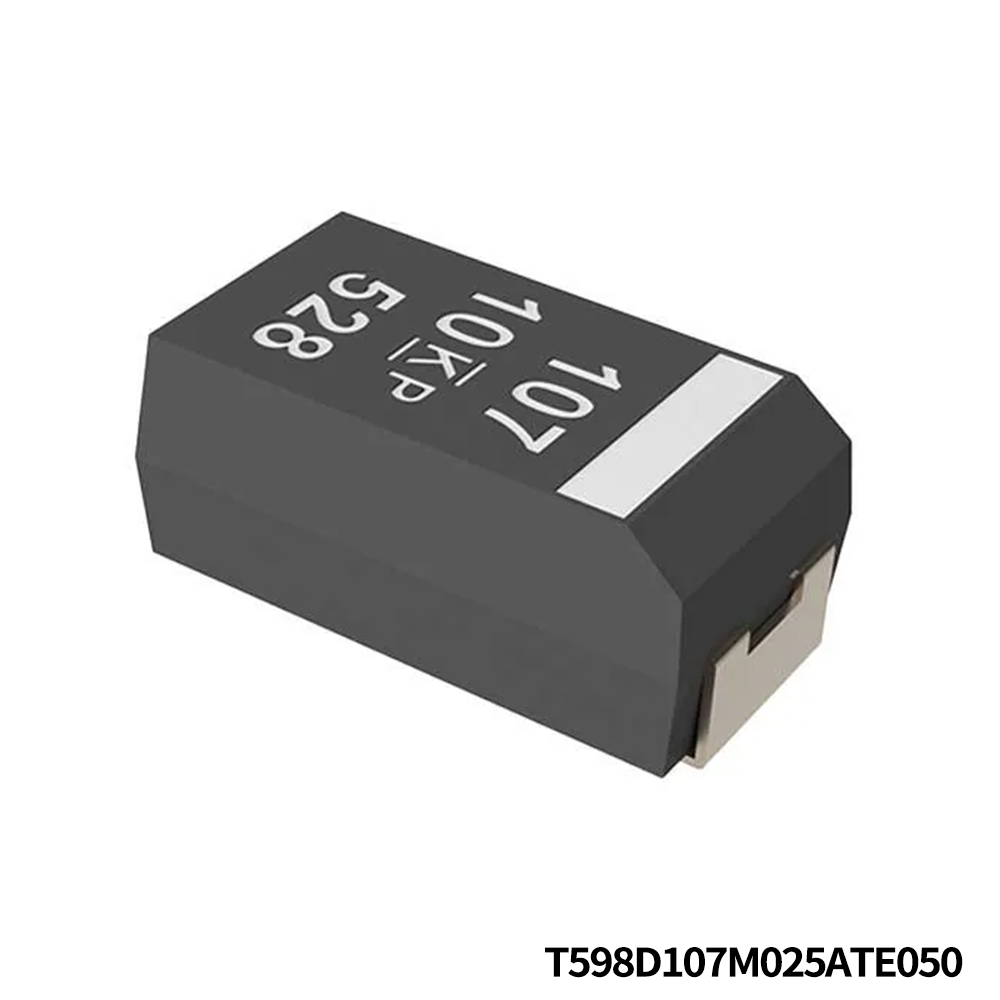KEMET T598D107M025ATE050 Tantalum Capacitors - Polymer 25V 100uF 7343 ESR=50mOhms AEC-Q200