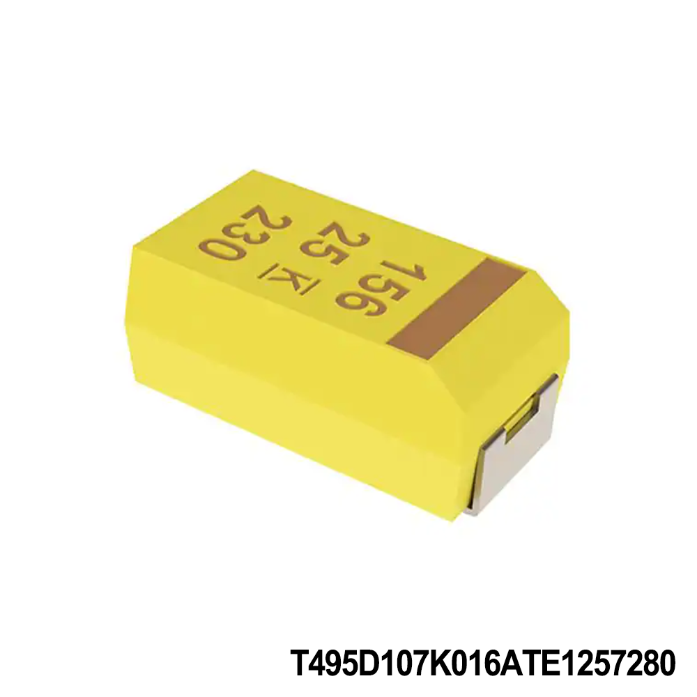 KEMET T495D107K016ATE1257280 Tantalum Capacitors - Solid SMD 16V 100uF 10% ESR=125mOhms