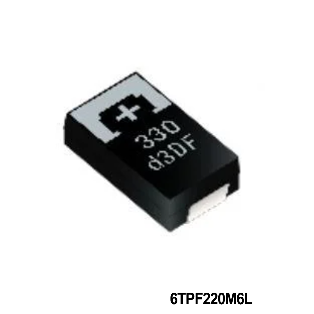 Panasonic Industry 6TPF220M6L Tantalum Capacitors - Polymer 6.3VDC 220uF 20% ESR 6mOhm