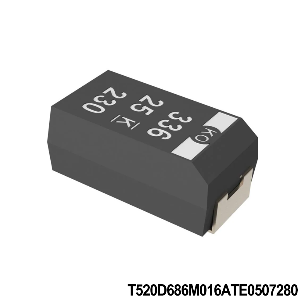 KEMET T520D686M016ATE0507280 Tantalum Capacitors - Polymer 16V 68uF 20% ESR=50mOhms
