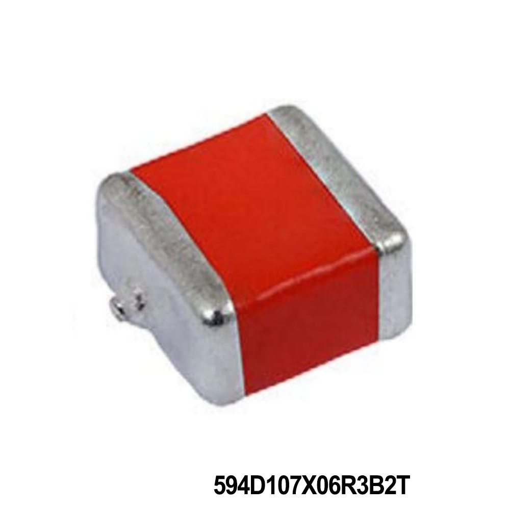 Vishay / Sprague 594D107X06R3B2T Tantalum Capacitors - Solid SMD 100uF 6.3volts 20% B case Conformal