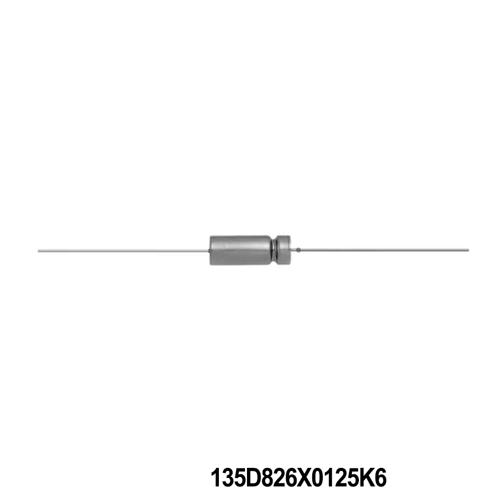 Vishay / Tansitor 135D826X0125K6 Tantalum Capacitors - Wet 125volts 82uF 20% K Case EXT RANGE