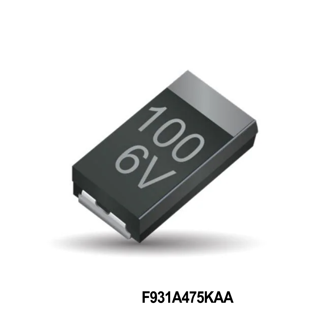 KYOCERA AVX F931A475KAA Tantalum Capacitors - Solid SMD 10V 4.7uF 10% 1206 E SR= 4 Ohm