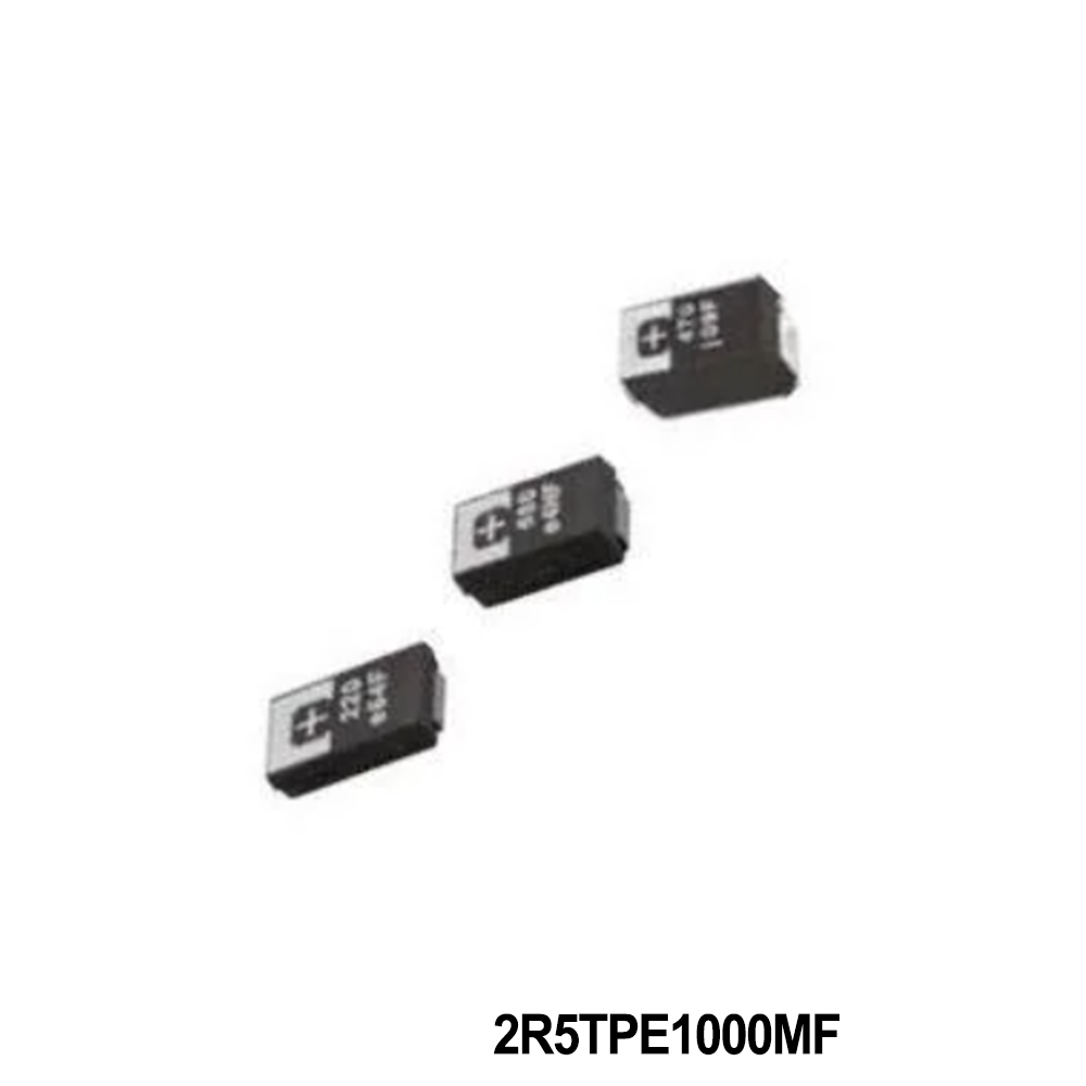 Panasonic Industry  2R5TPE1000MF Tantalum Capacitors - Polymer 2.5volts 1000uF ESR 15mohm