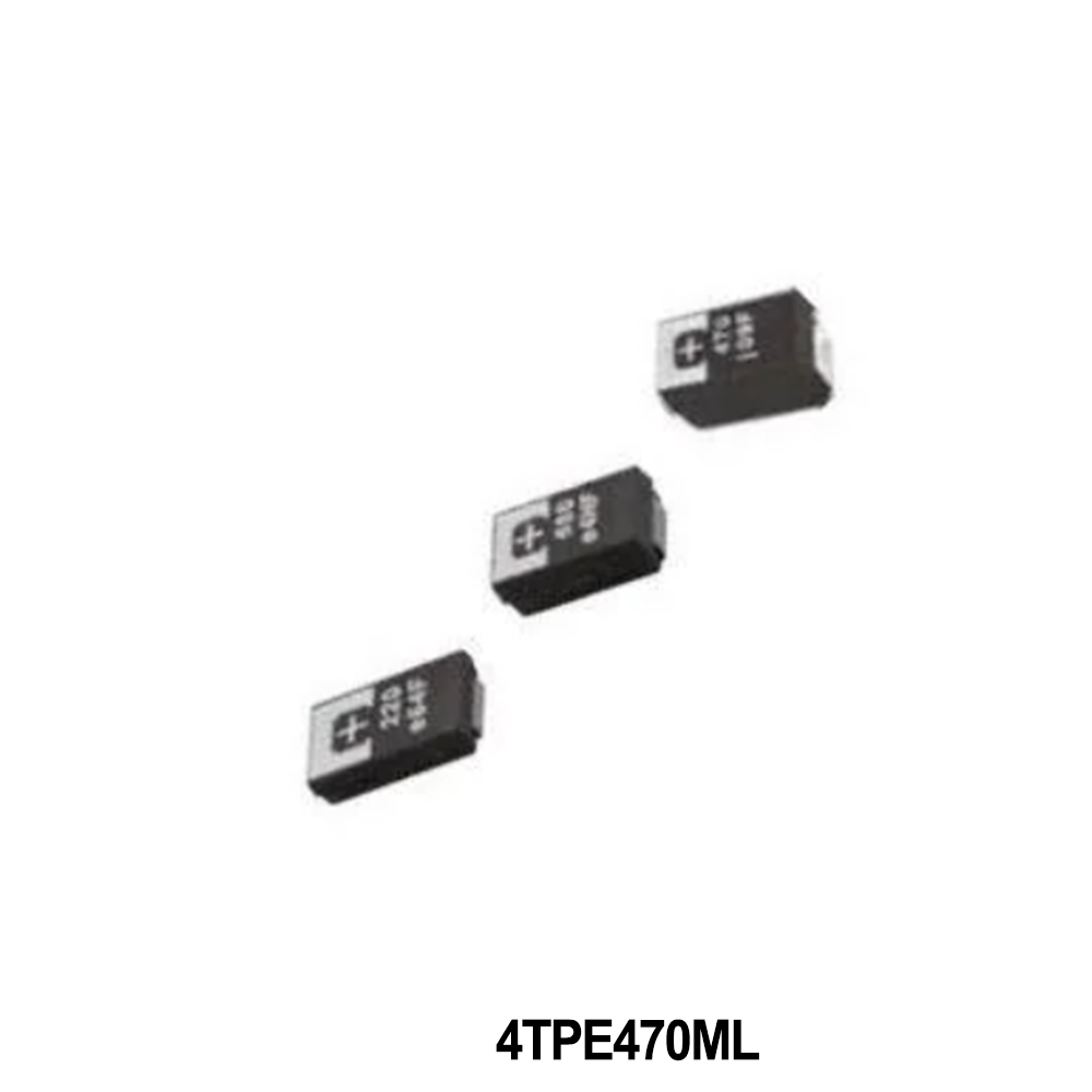 Panasonic Industry 4TPE470ML Tantalum Capacitors - Polymer 4volts 470uF ESR 25mohm