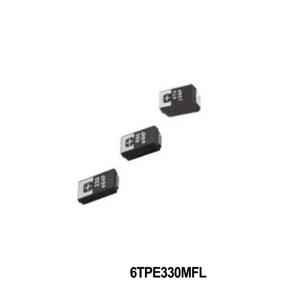 Panasonic Industry 6TPE330MFL Tantalum Capacitors - Polymer 6.3volts 330uF ESR 15mohm