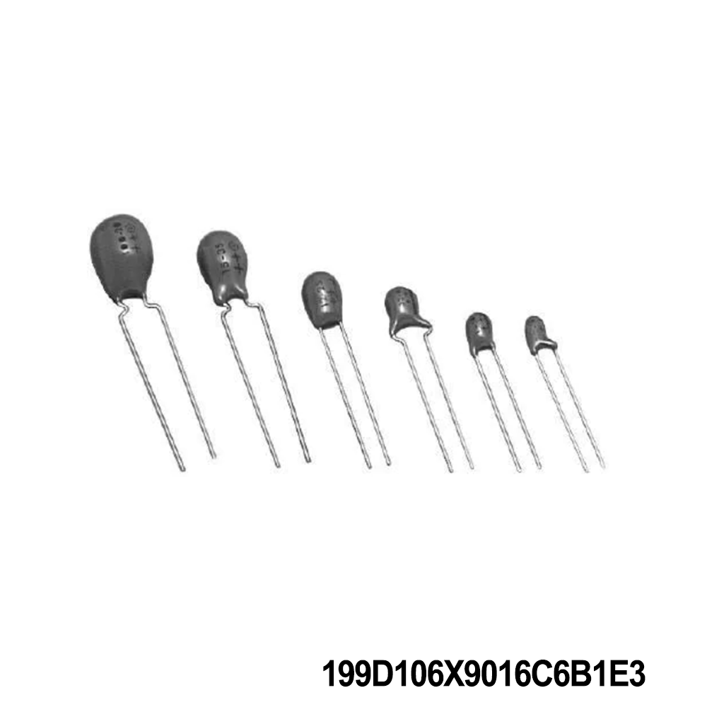 Vishay / Sprague 199D106X9016C6B1E3 Tantalum Capacitors - Solid Leaded 10uF 16volts 10% C case Radial