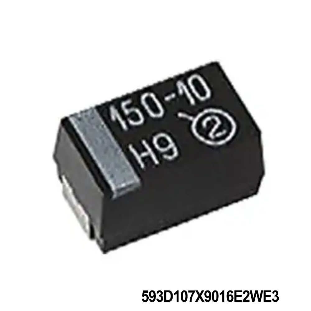 Vishay / Sprague 593D107X9016E2WE3 Tantalum Capacitors - Solid SMD 100uF 16volts 10% E case Molded