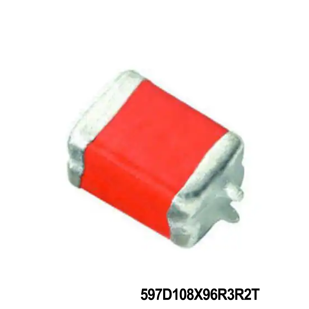 Vishay / Sprague  597D108X96R3R2T Tantalum Capacitors - Solid SMD 1000uF 6.3volts 10% R case Conformal