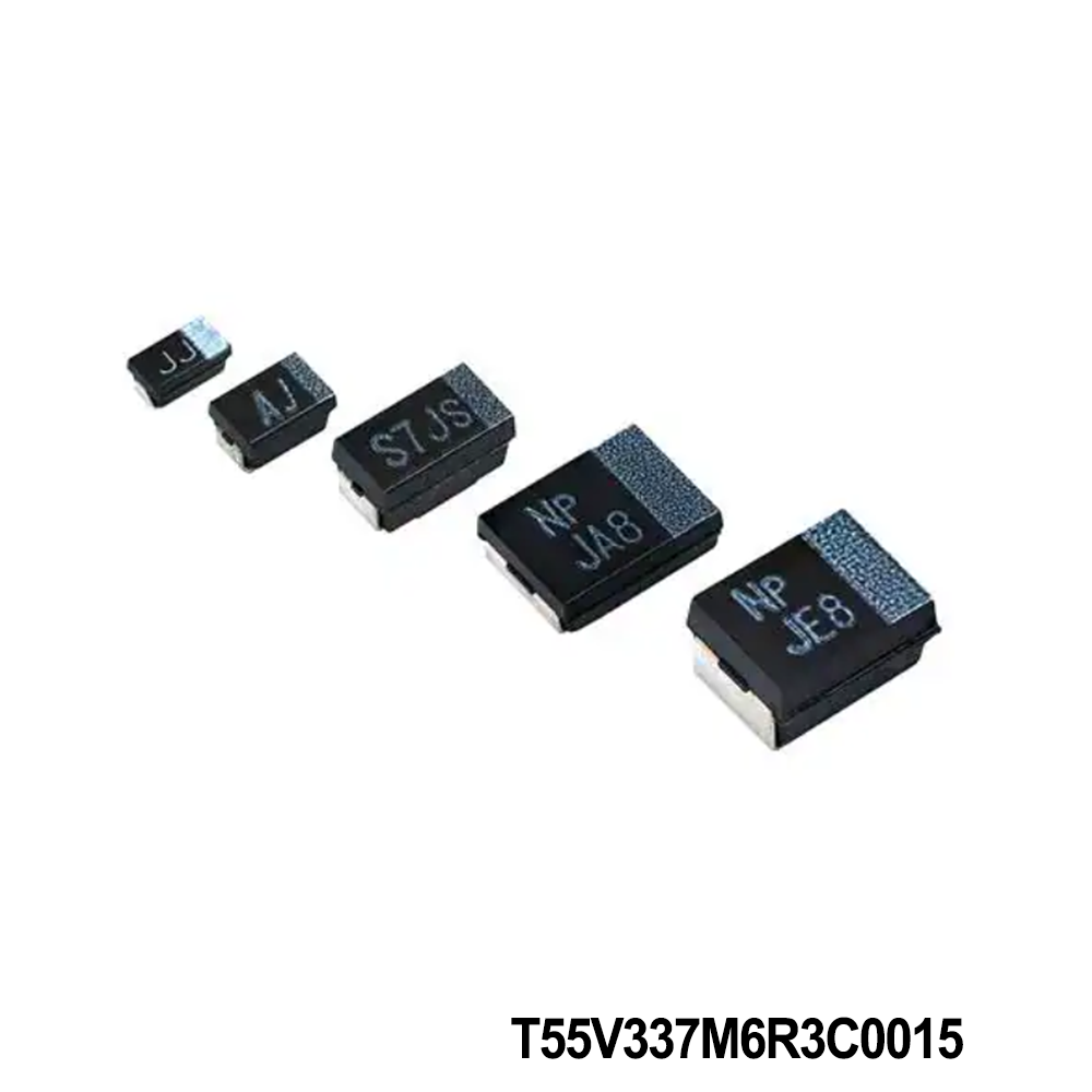 Vishay / Sprague T55V337M6R3C0015 Tantalum Capacitors - Polymer 330uF 6.3volts 20% V Case 15 Max. ESR