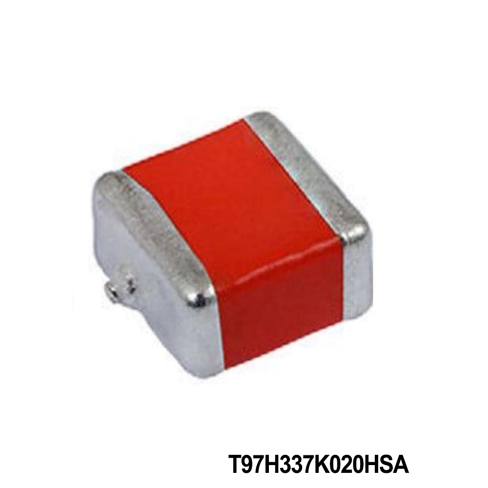 Vishay / Sprague T97H337K020HSA Tantalum Capacitors - Solid SMD 330uF 20volts 10% H cs Conf COTS Fuse