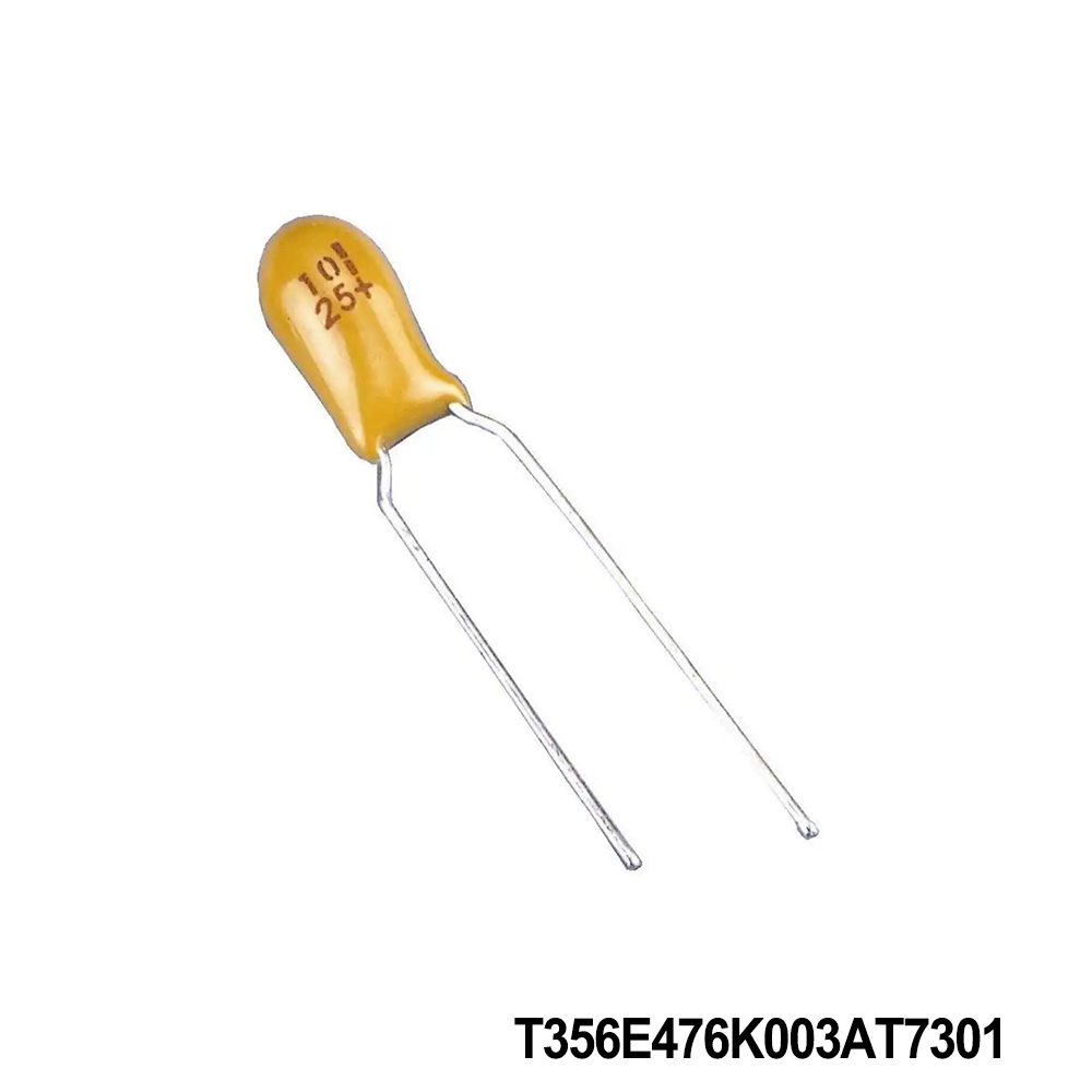 KEMET T356E476K003AT7301 Tantalum Capacitors - Solid Leaded 3V 47uF 10% LS=5.08mm