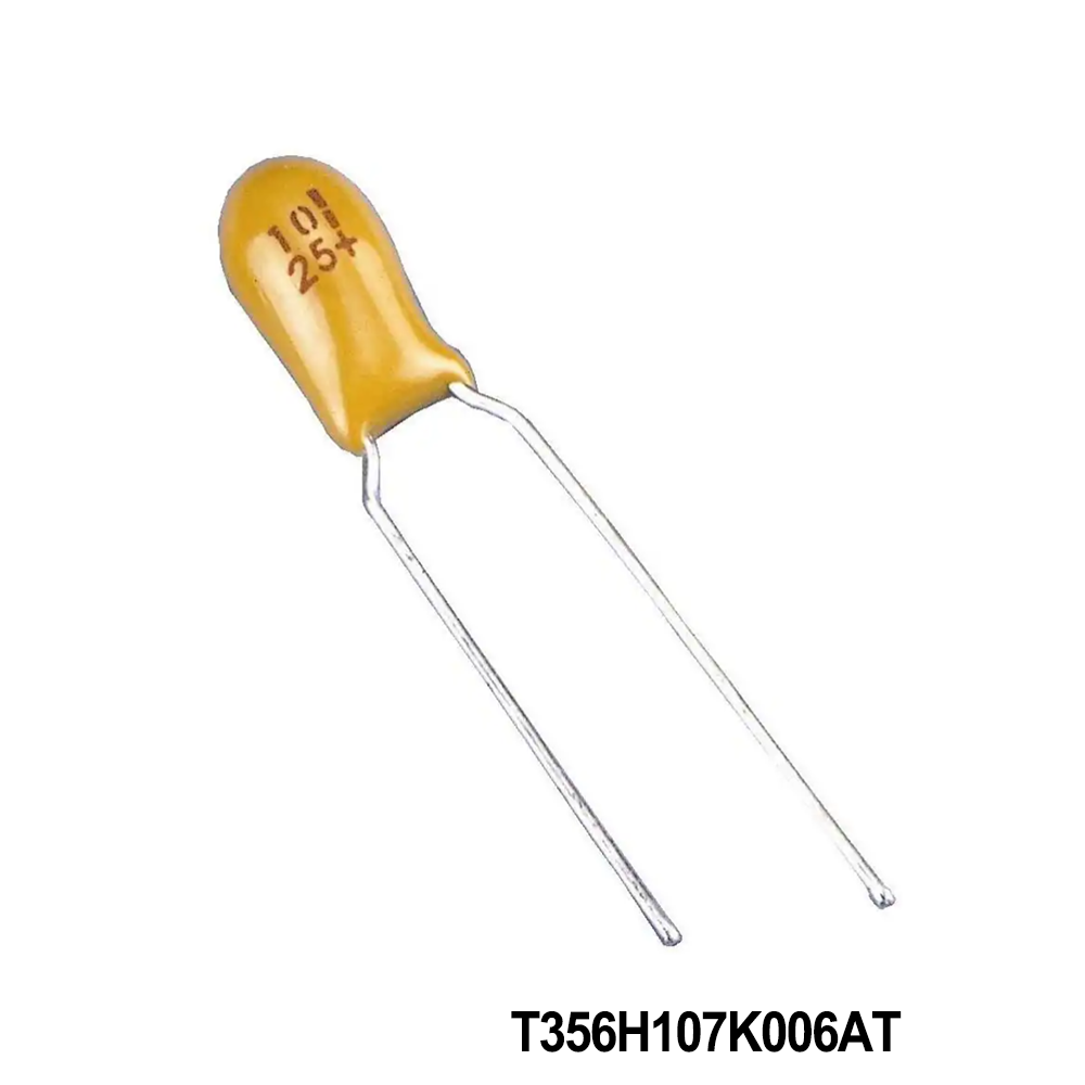 KEMET T356H107K006AT Tantalum Capacitors - Solid Leaded 6.3V 100uF 10% LS=5.08mm