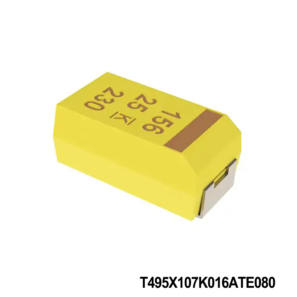 KEMET T495X107K016ATE080 Tantalum Capacitors - Solid SMD 16V 100uF 2917 10% ESR=80mOhms