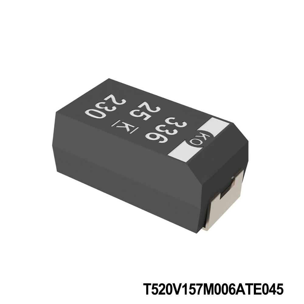 KEMET T520V157M006ATE045 Tantalum Capacitors - Polymer 6.3V 150uF 2917 20% ESR=45mOhms