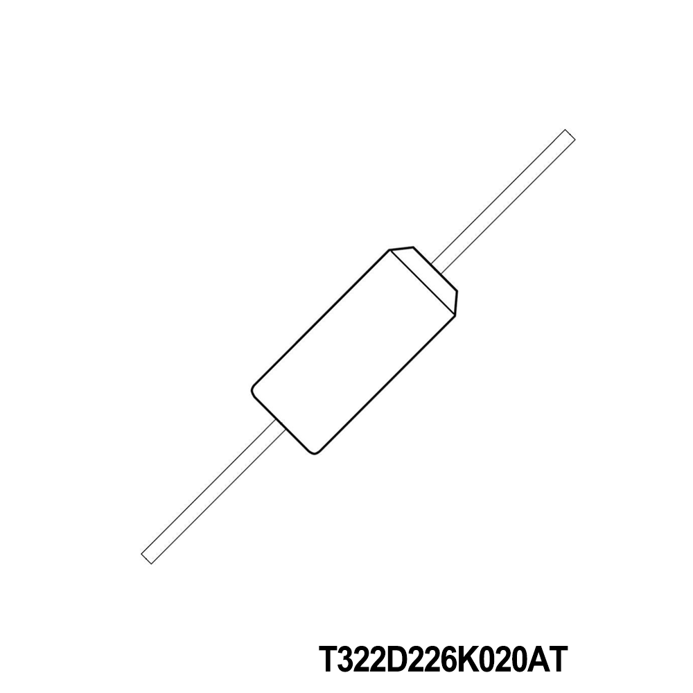 KEMET T322D226K020AT Tantalum Capacitors - Solid Leaded 20V 22uF 10%