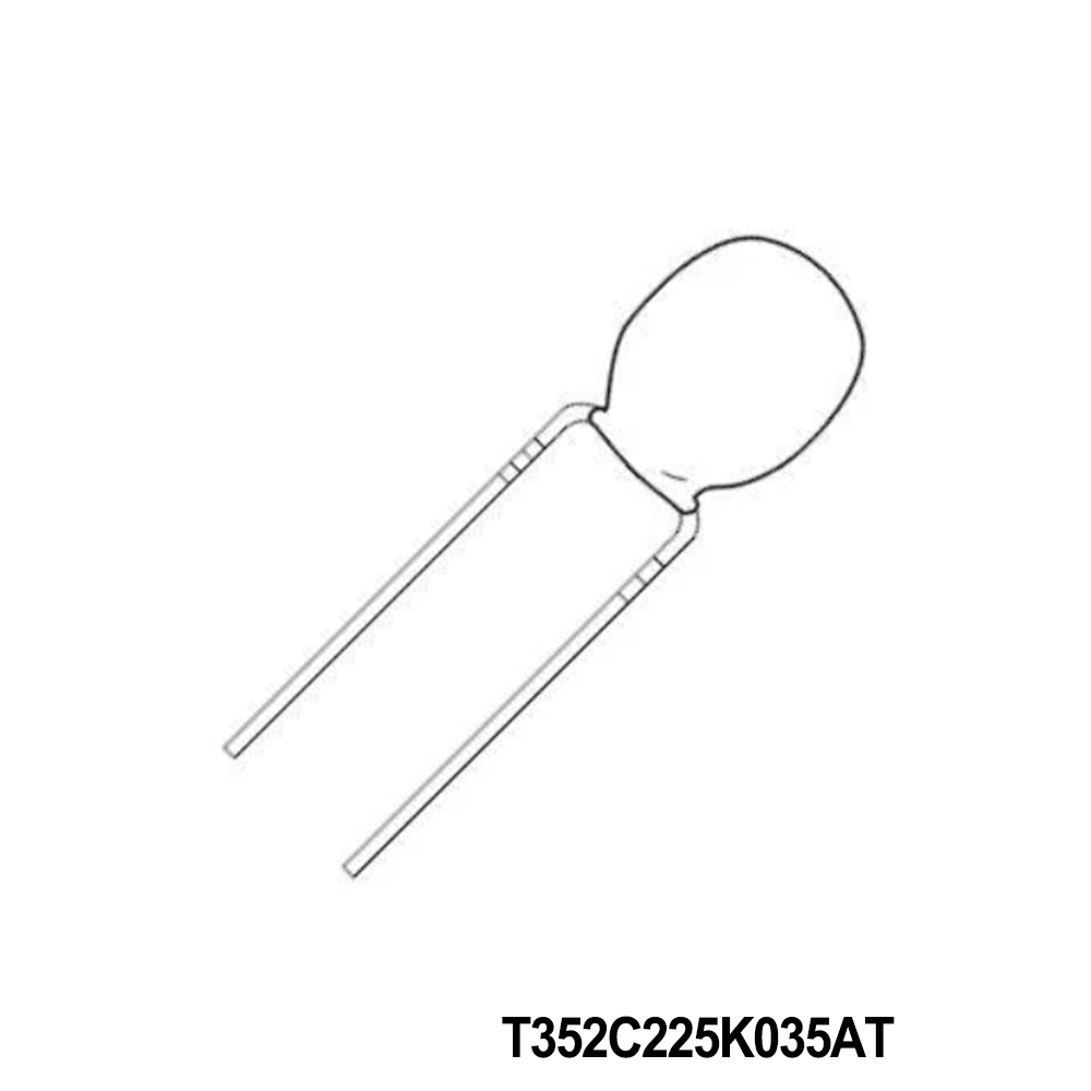 KEMET T352C225K035AT Tantalum Capacitors - Solid Leaded 35V 2.2uF 10%