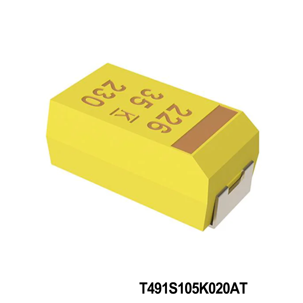 KEMET T491S105K020AT Tantalum Capacitors - Solid SMD 20V 1.0uF 1206 10% ESR=18ohms